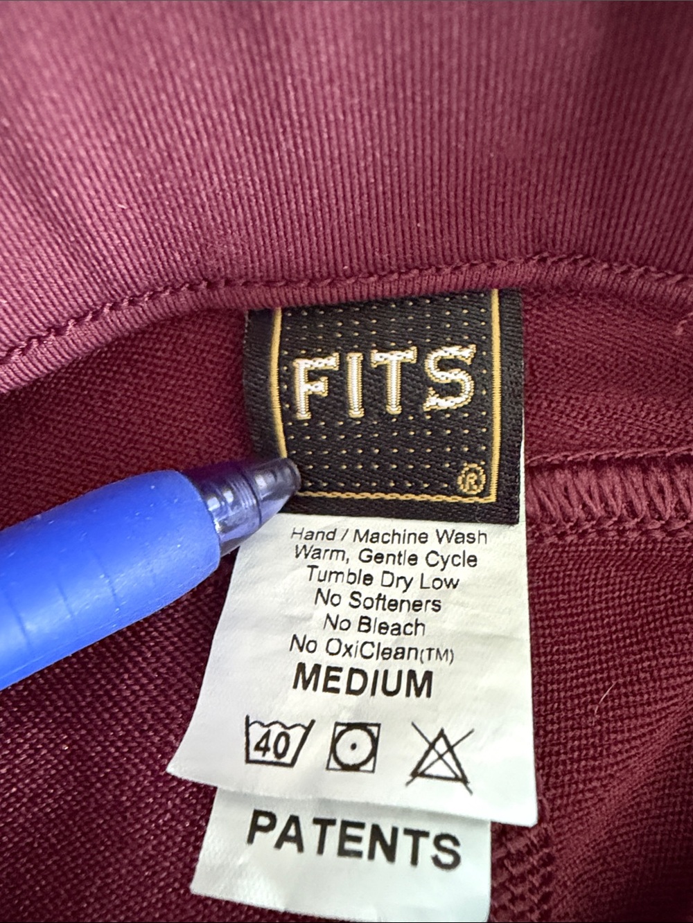 FITS Women's Burgundy Full-Seat Riding Breeches - Medium - Picture 9 of 10